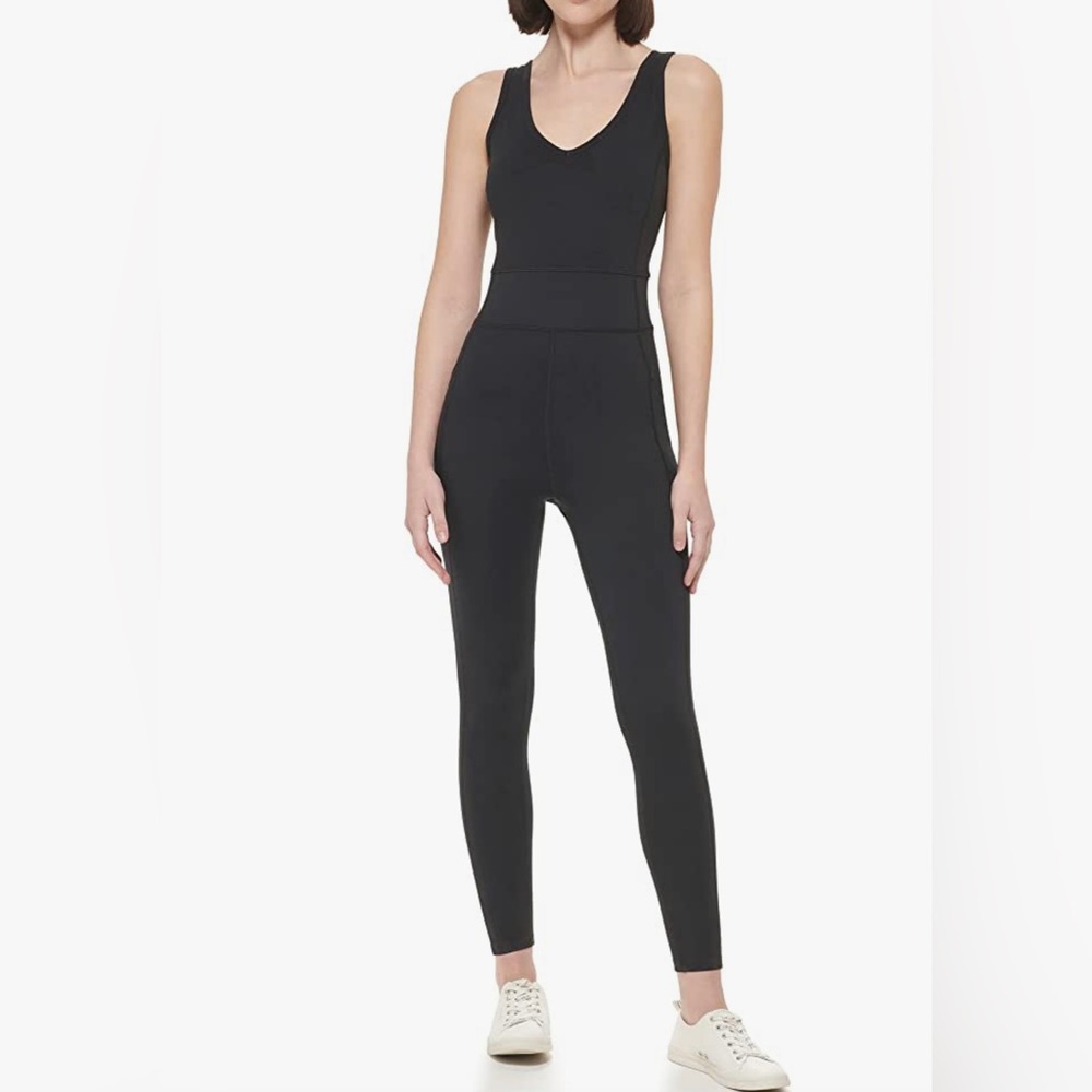Calvin Klein Performance Womens V-neck Strappy Jumpsuit